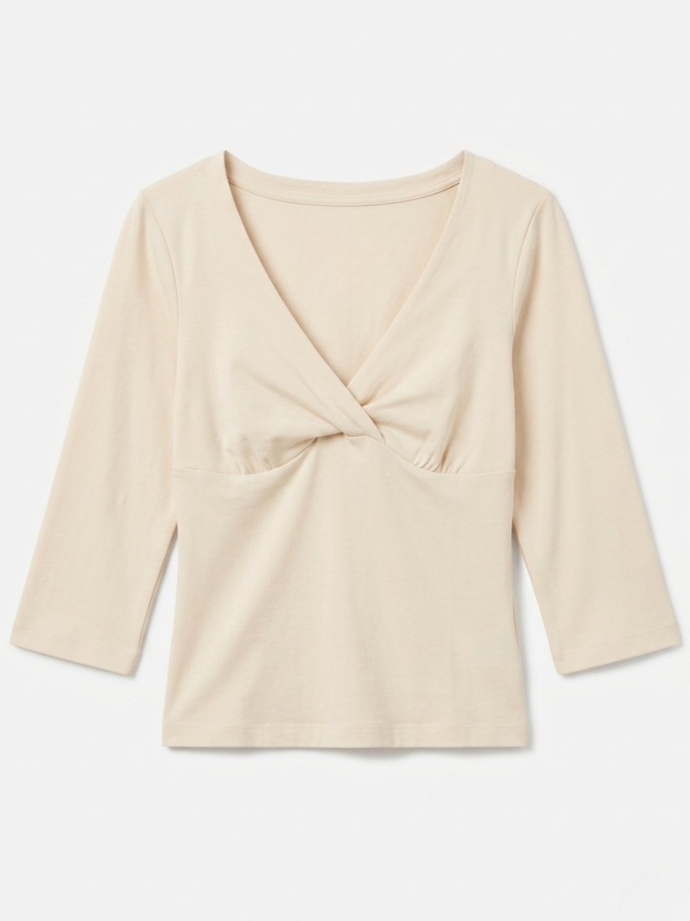 v neck three-quarter top