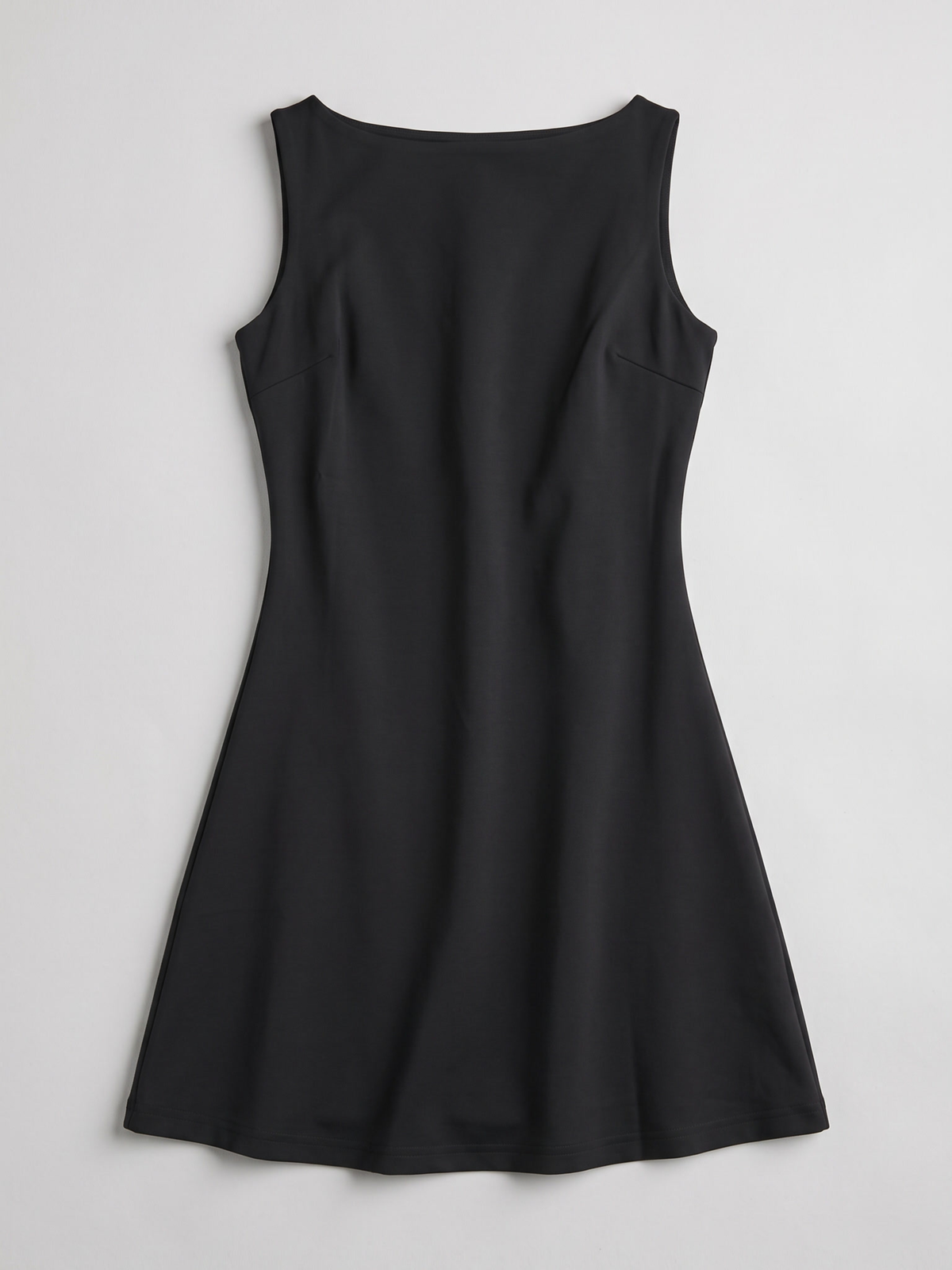 low back boat neck mini dress