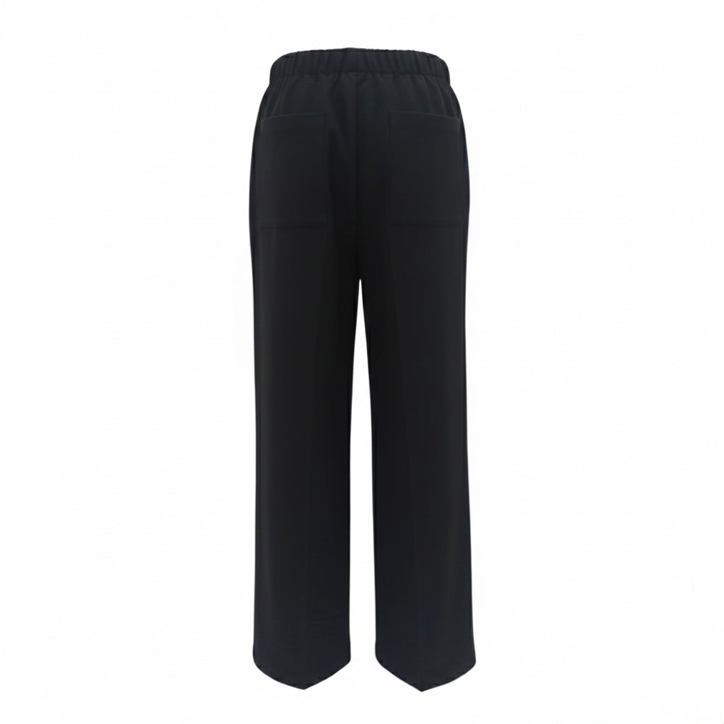 elastic waist tailored pants