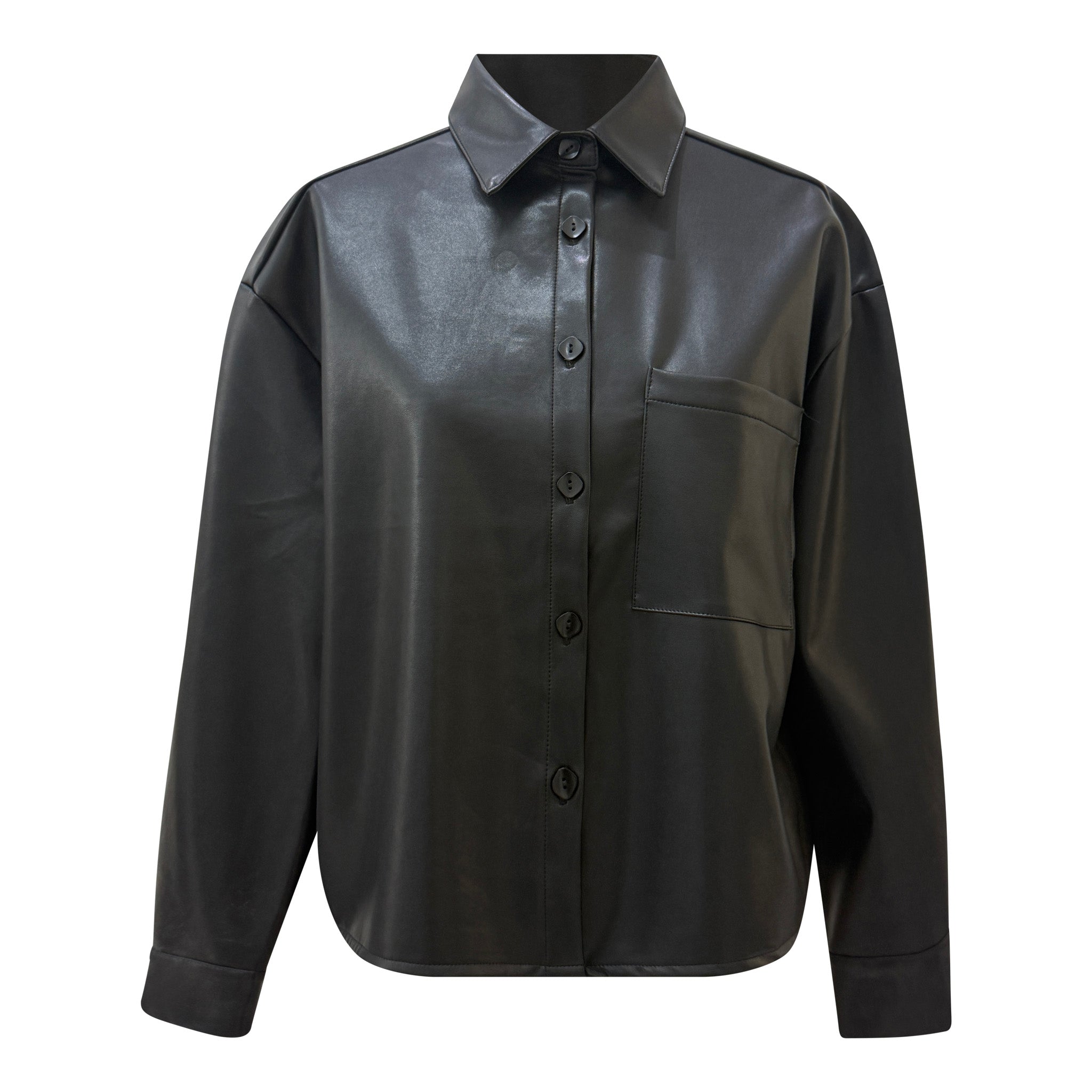vegan leather shirt