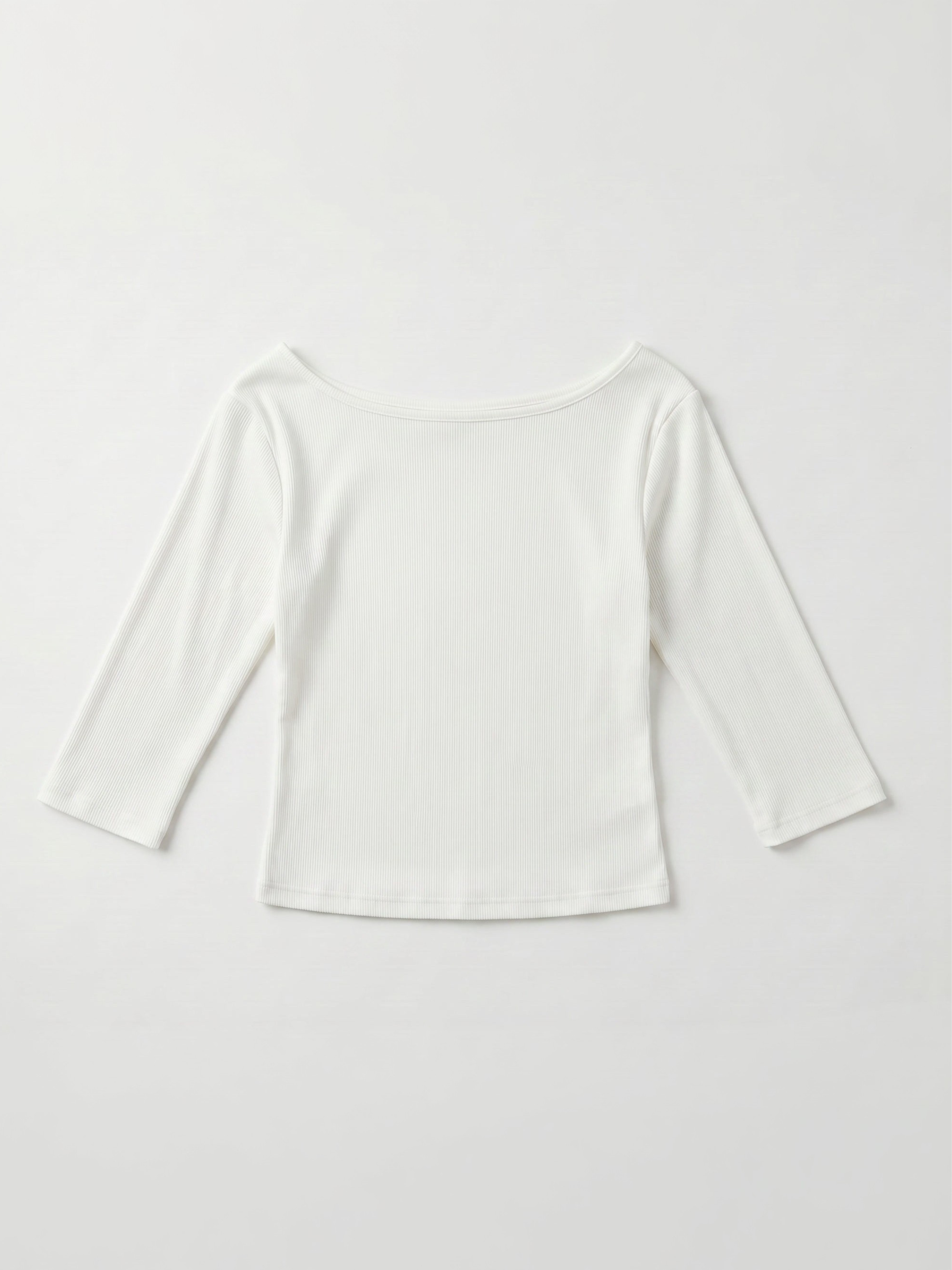 boat neck three-quarter top