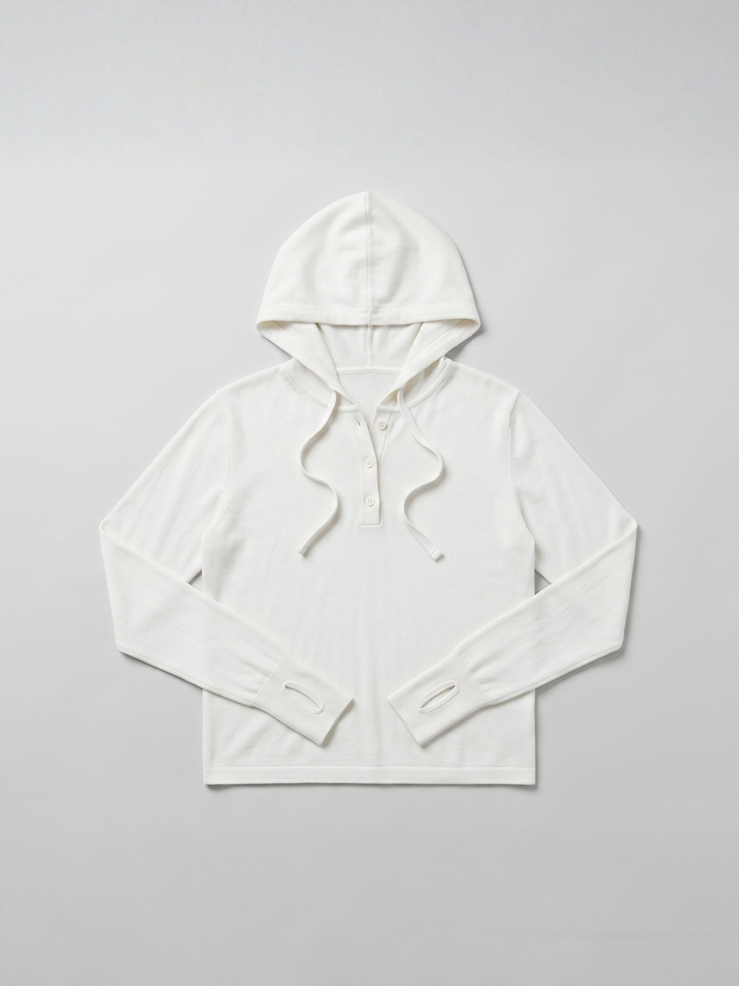 long sleeve henley hoodie