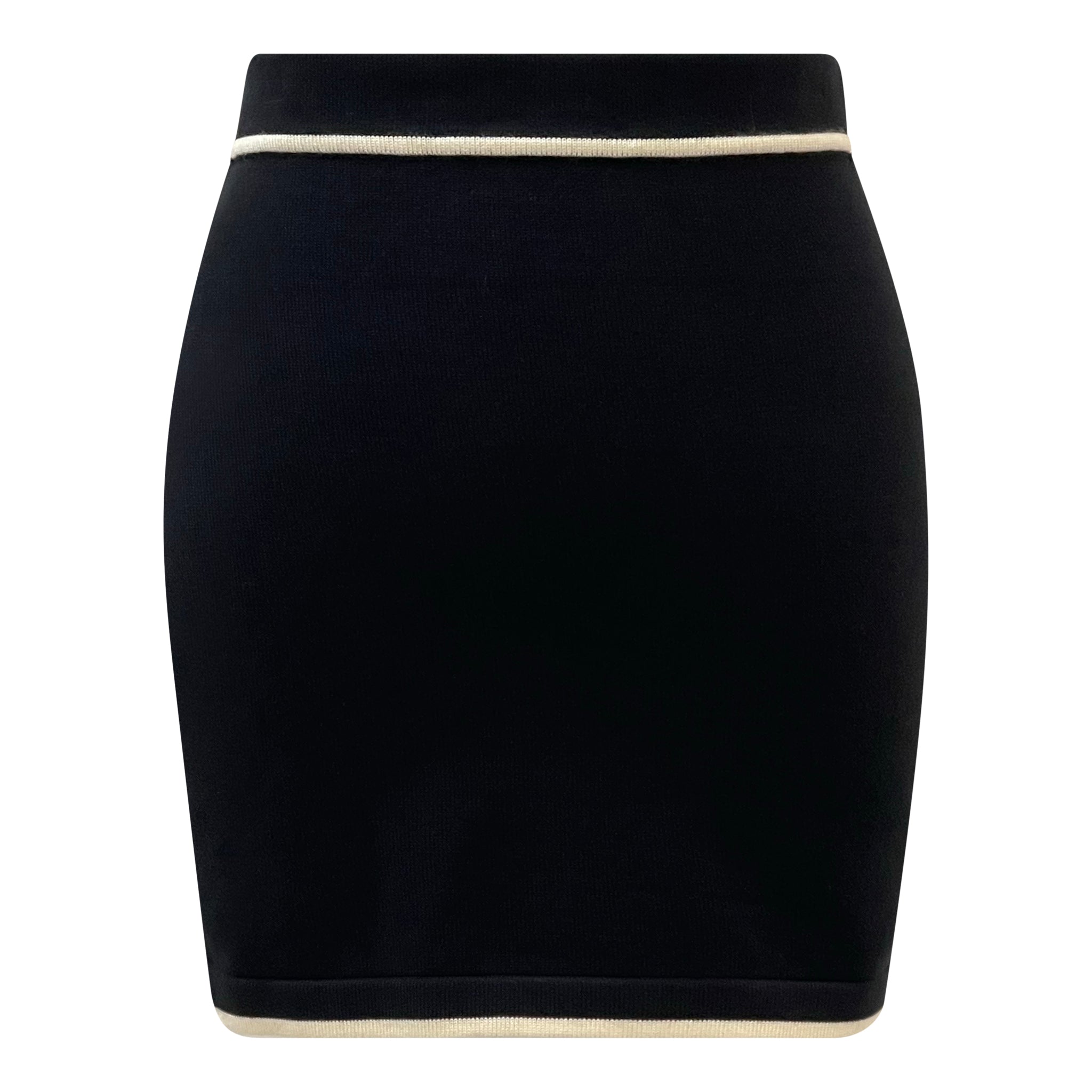 knit contrast mini skirt