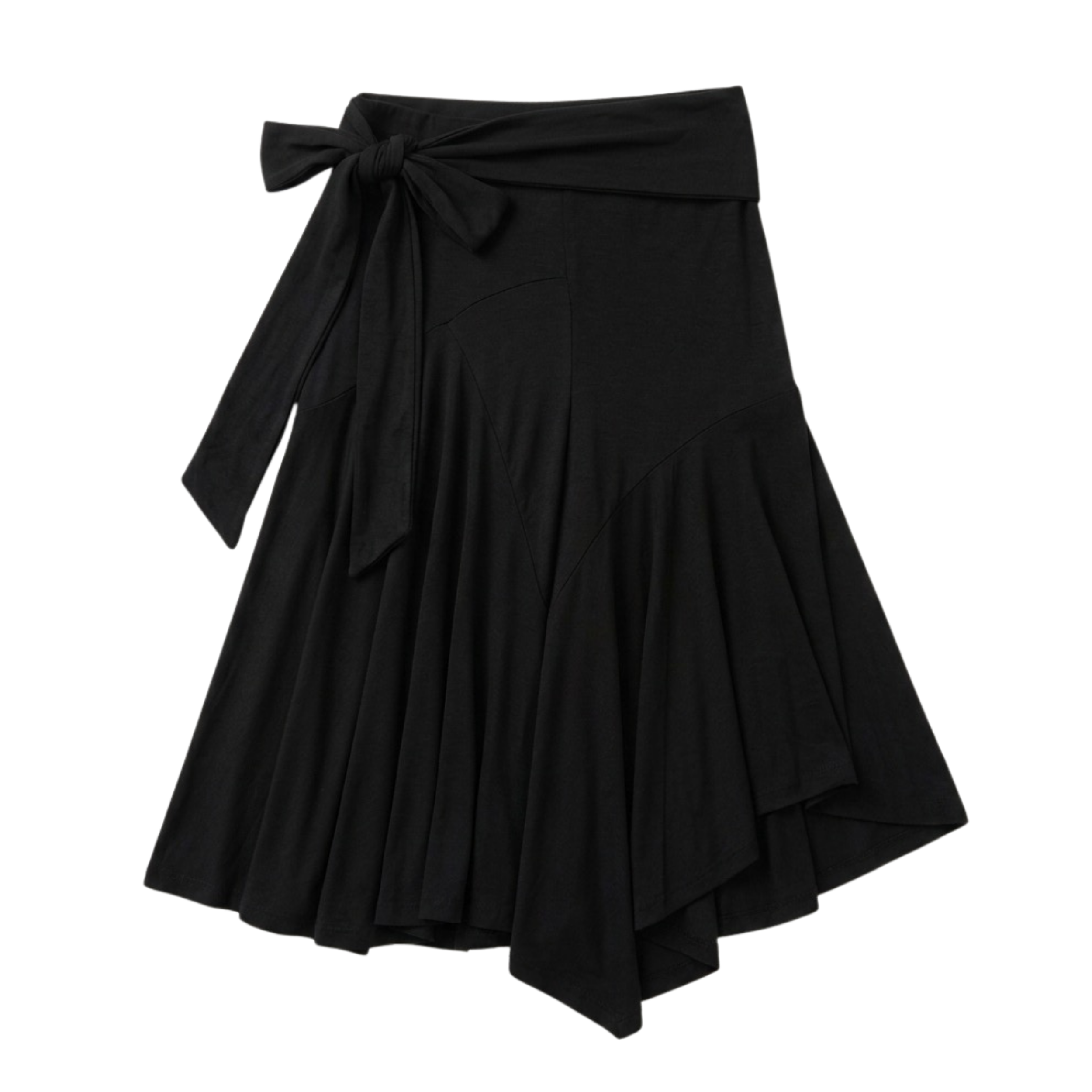 low waist midi wrap skirt