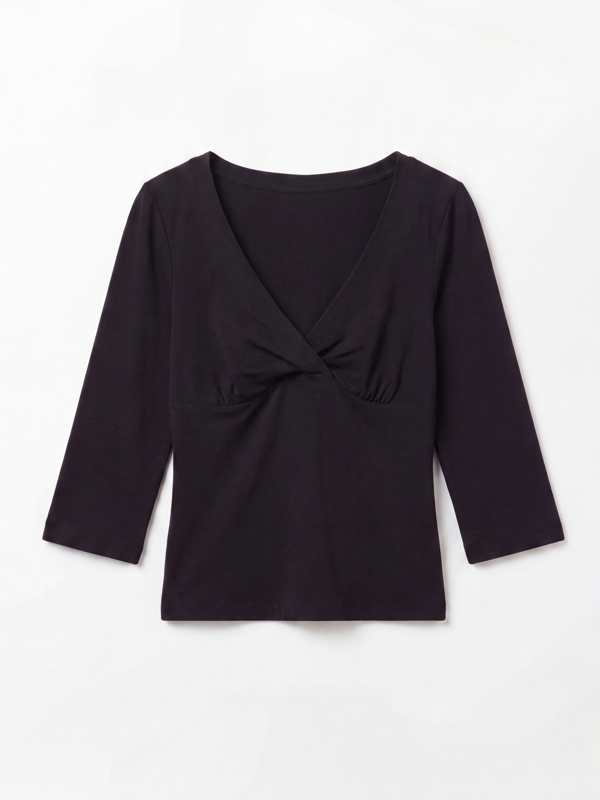 v neck three-quarter top