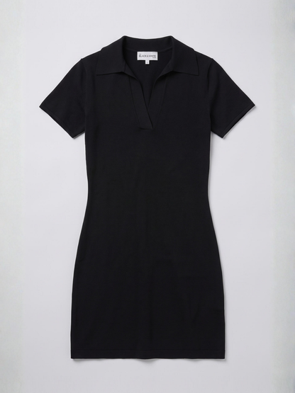 knit polo mini dress