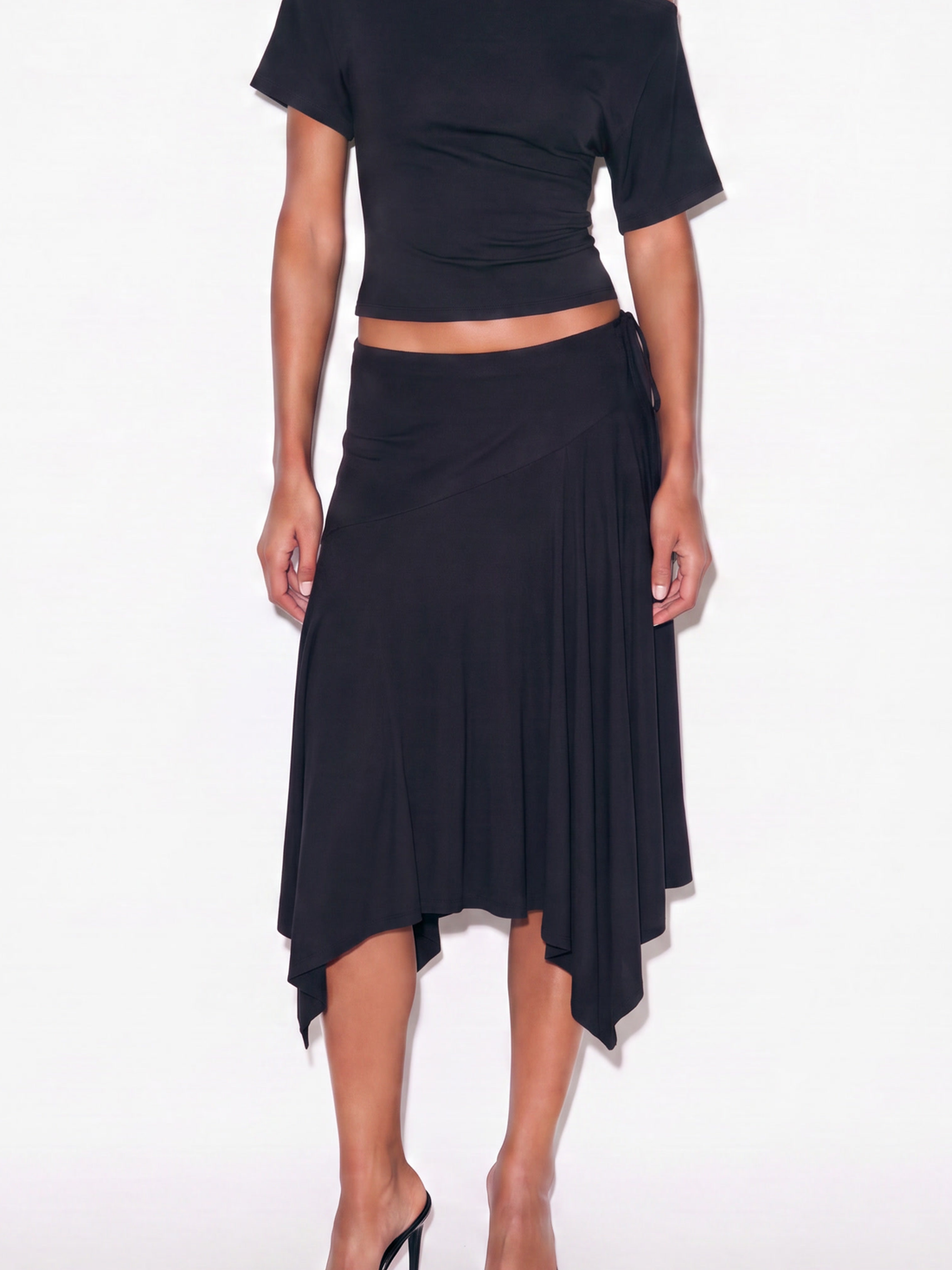 low waist midi skirt