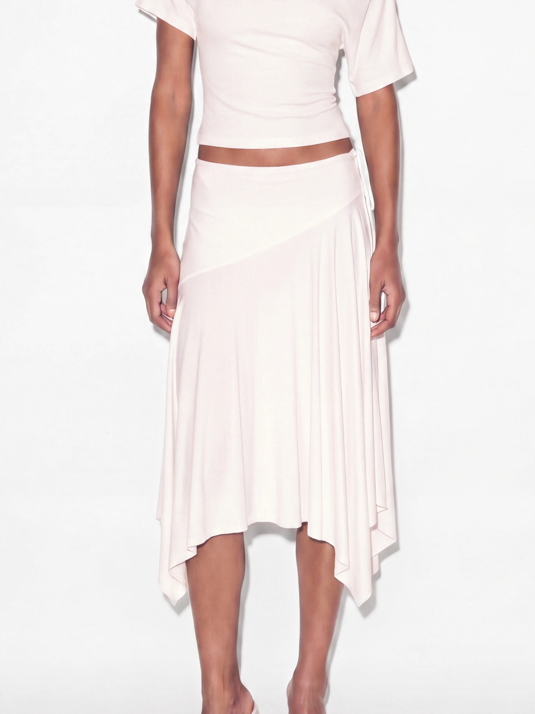 low waist midi skirt