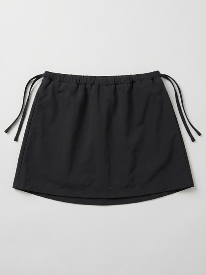 low rise tie mini skort