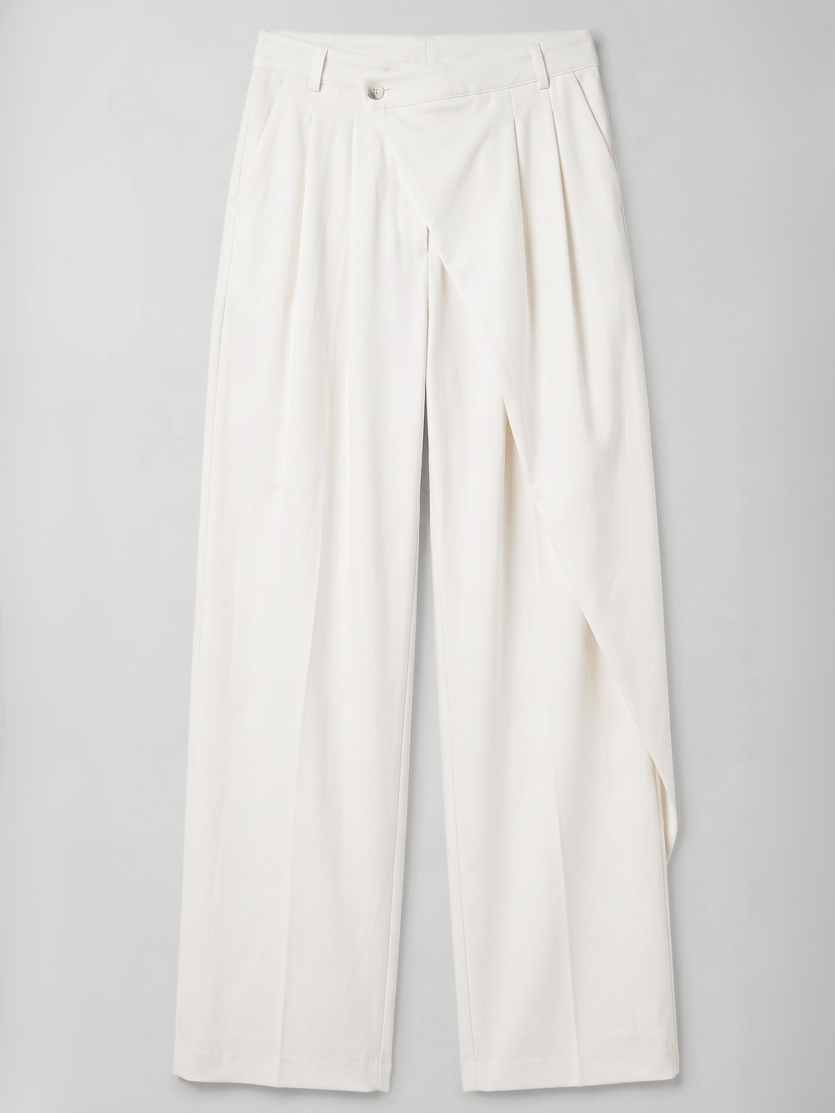 asym low waist wrap trousers