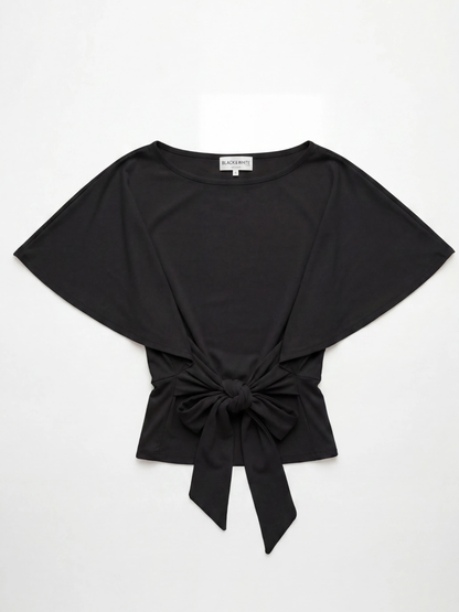 off shoulder tie top