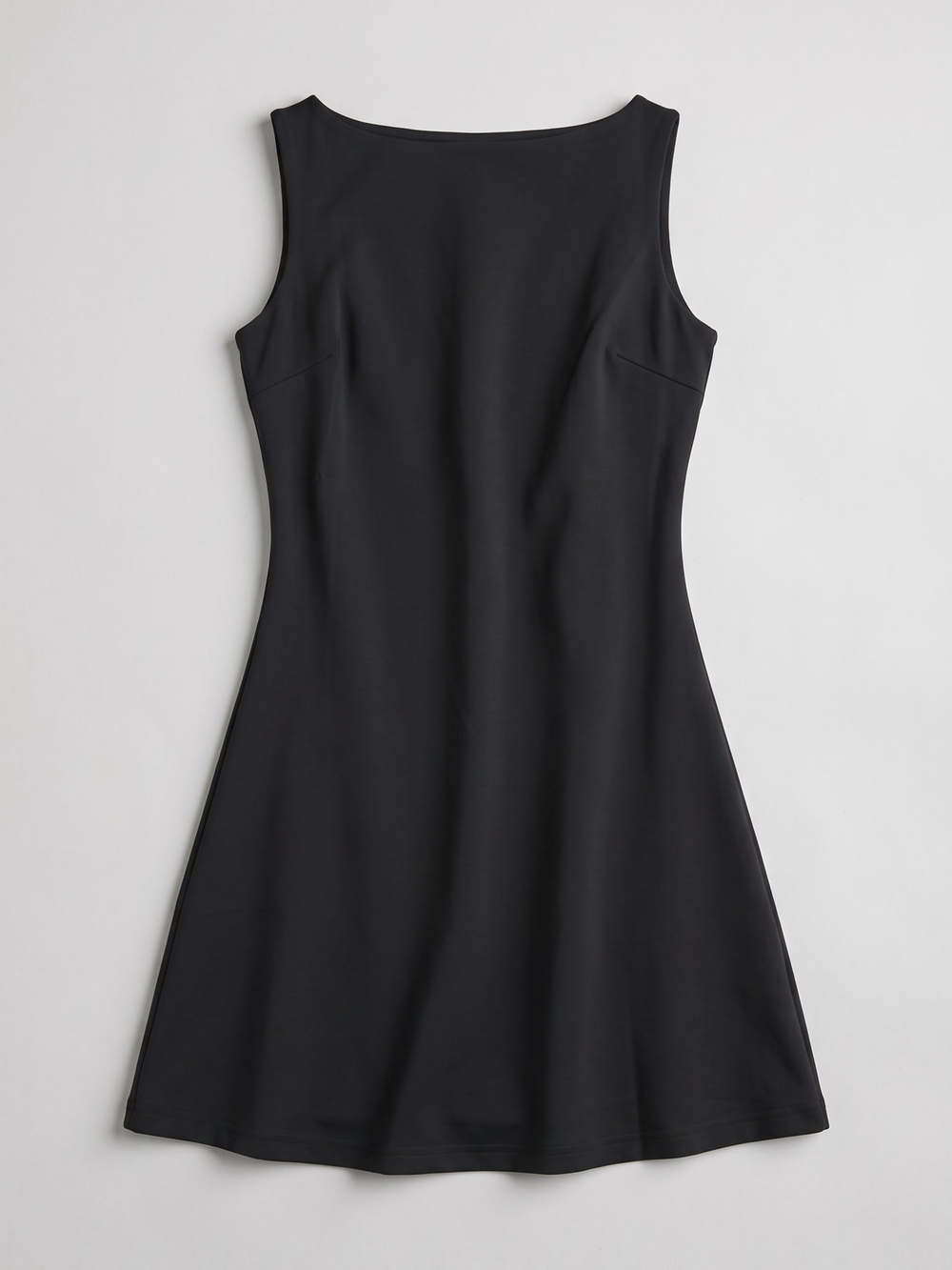 low back boat neck mini dress