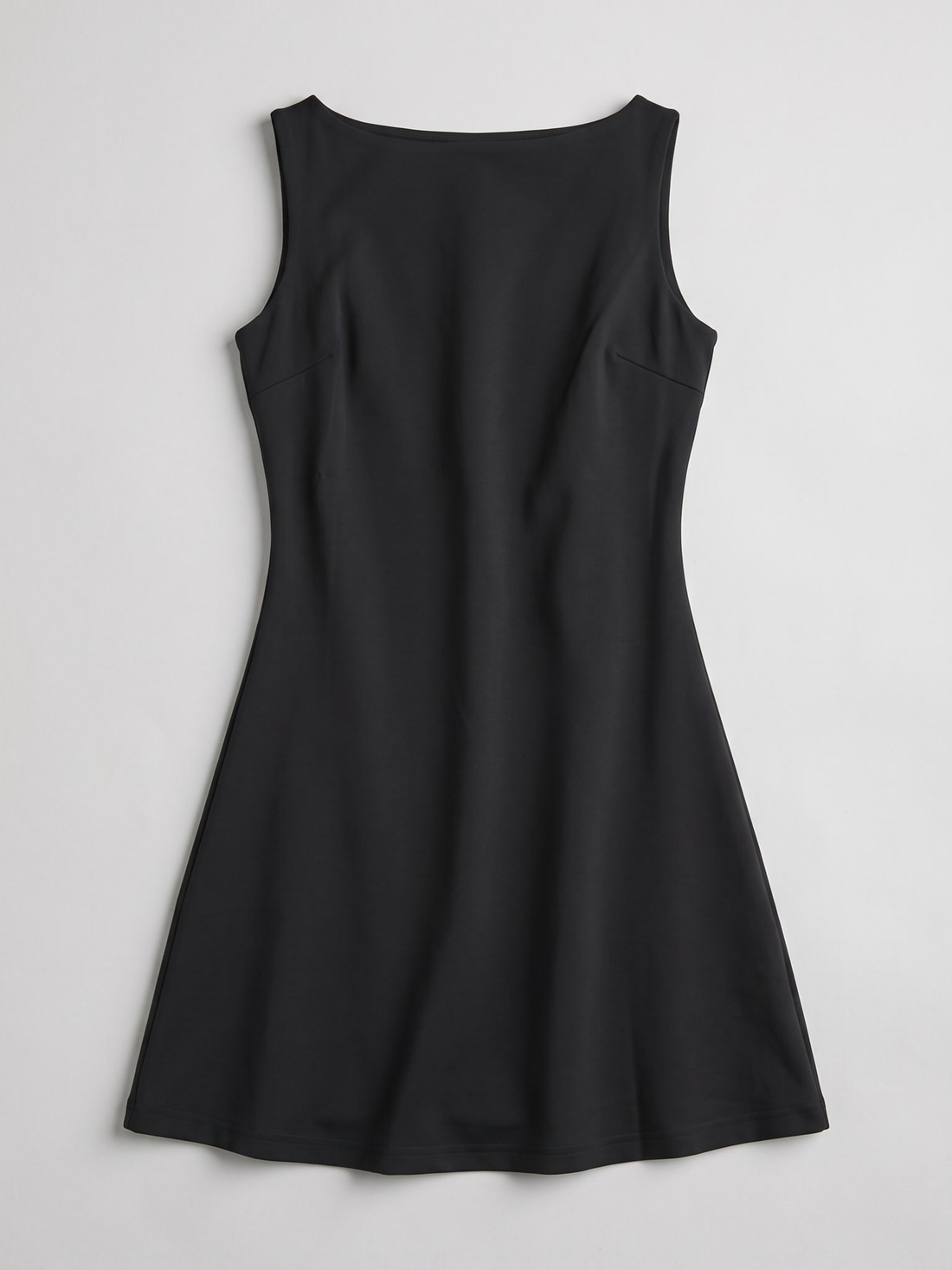 low back boat neck mini dress