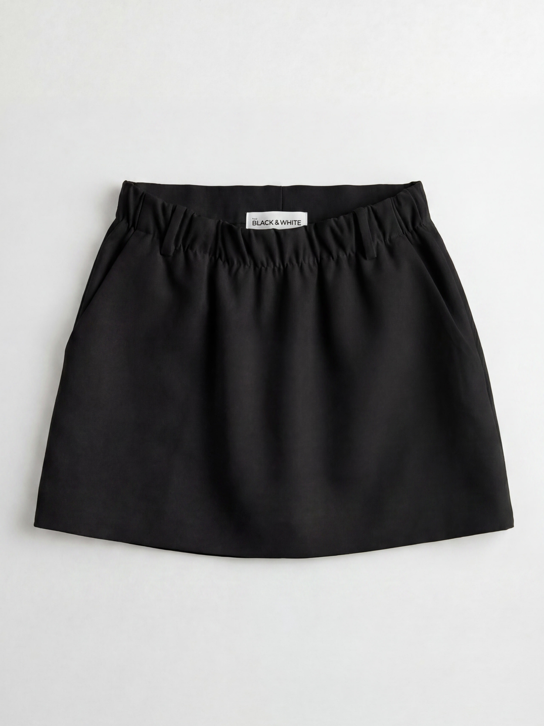 elastic waist tailored mini