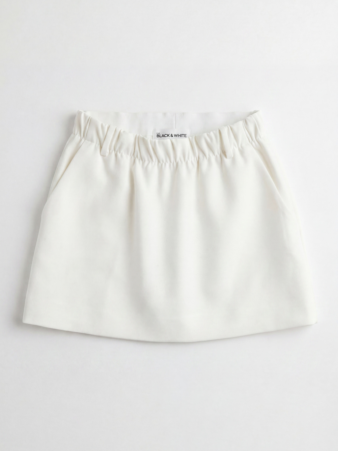 elastic waist tailored mini