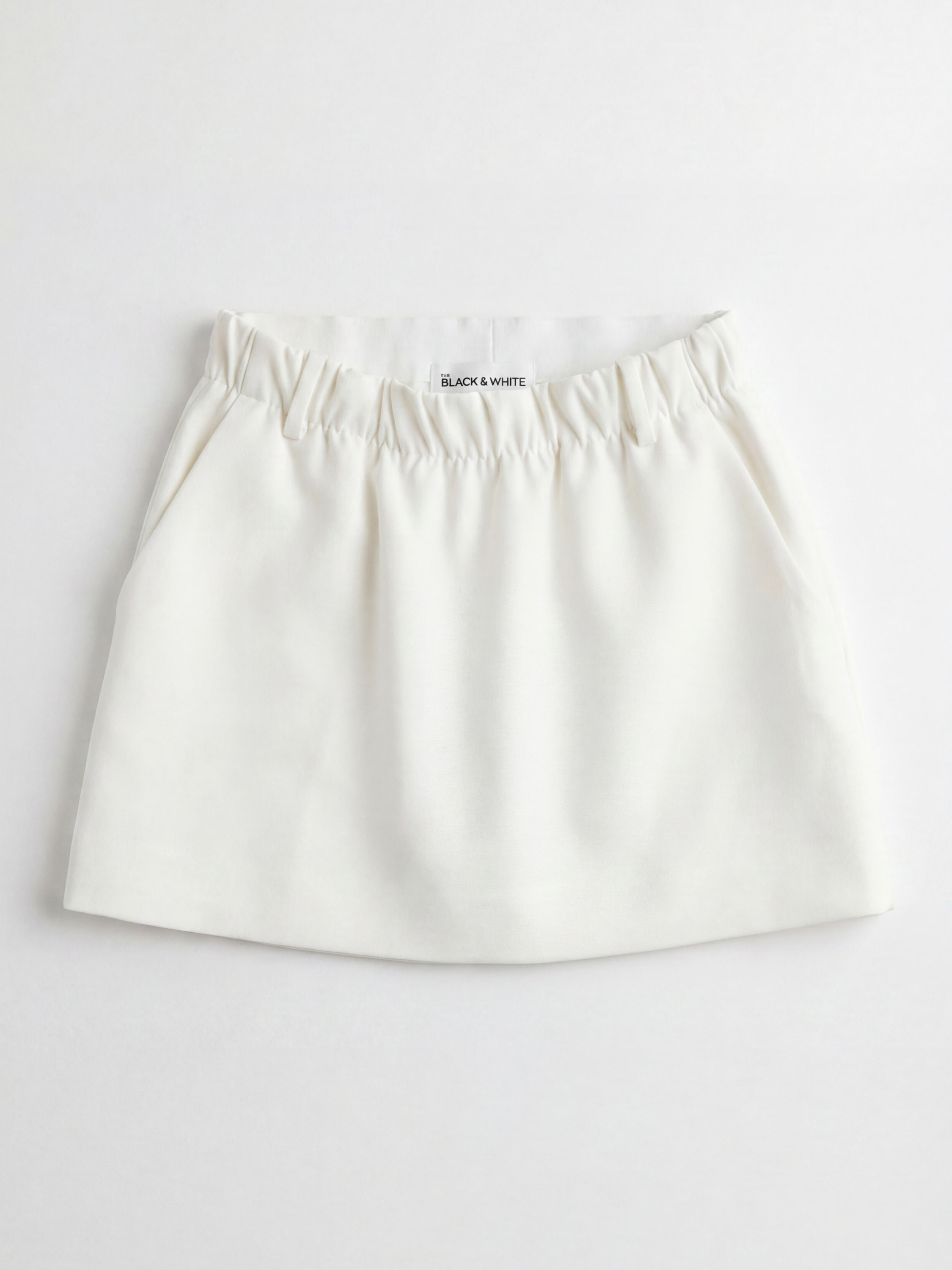 elastic waist tailored mini