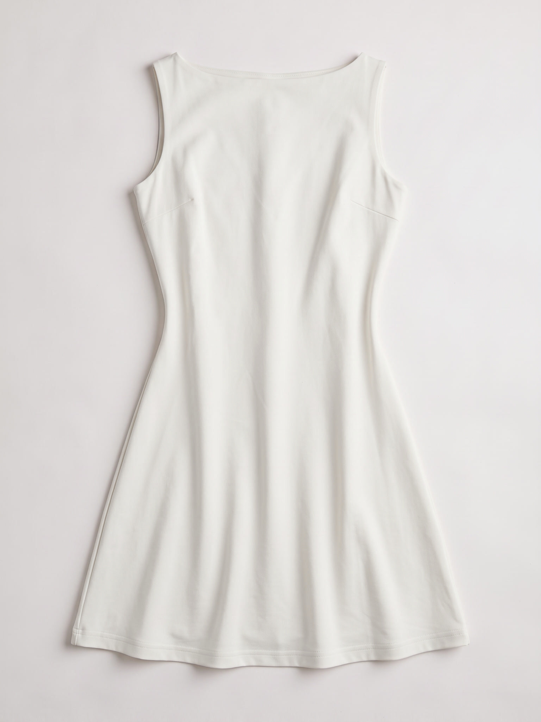 low back boat neck mini dress