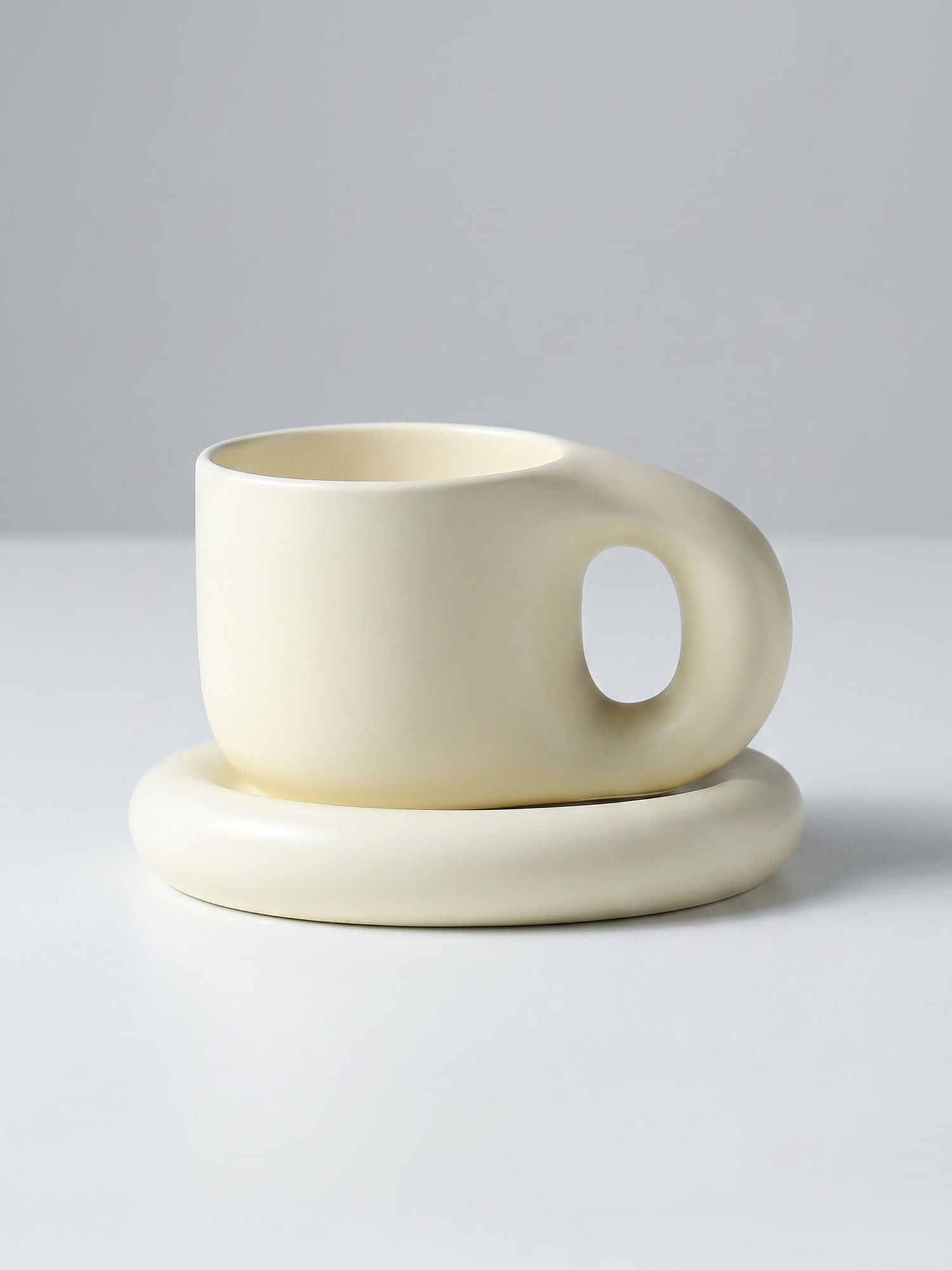 chunky mug and saucer