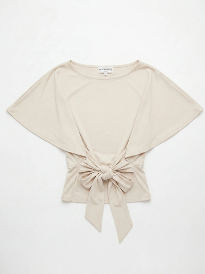 off shoulder tie top