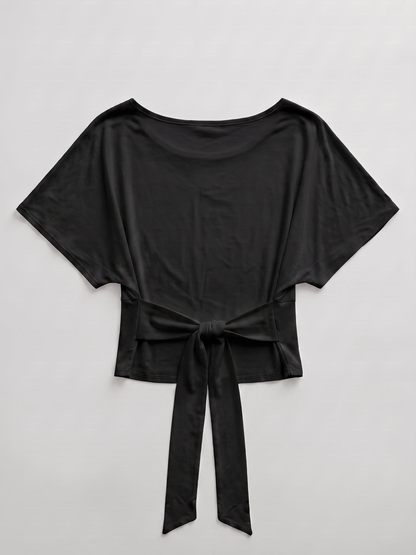 off shoulder tie top