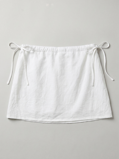 low rise tie mini skort