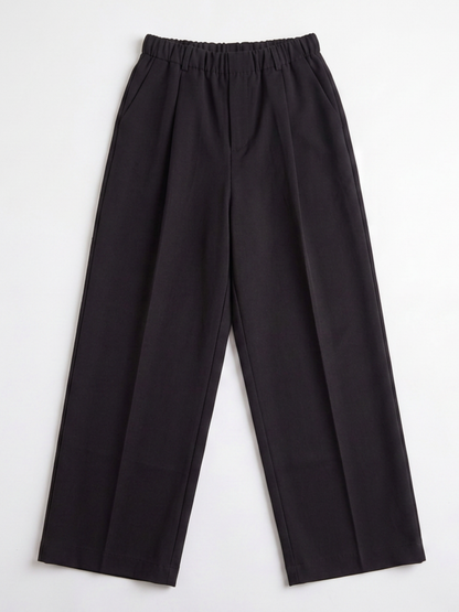 elastic waist tailored pants