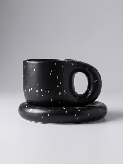 chunky mug and saucer