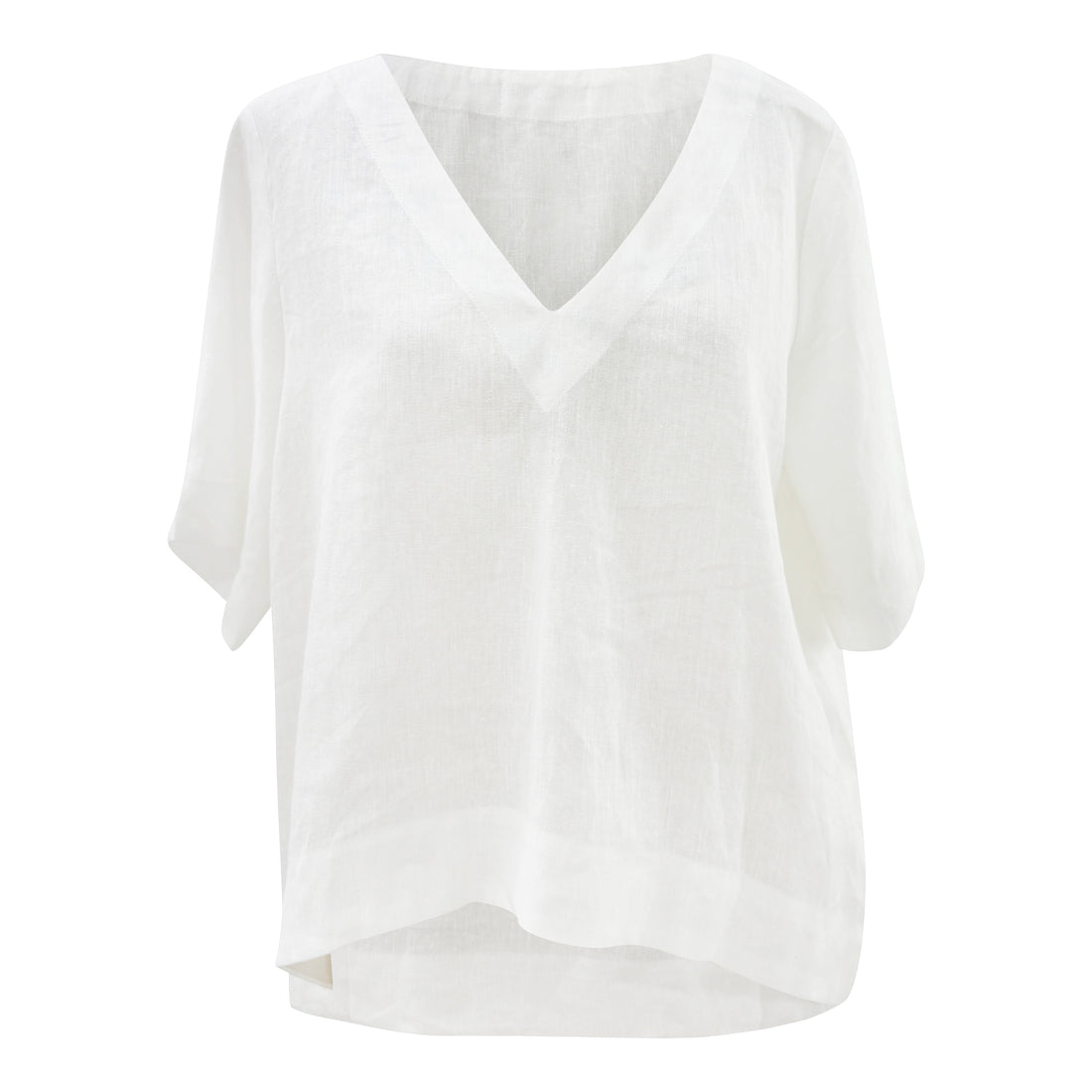 v neck linen top