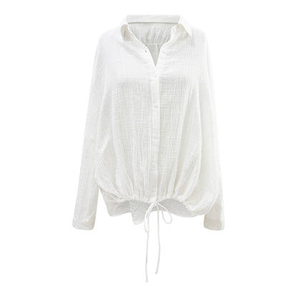 cotton drawstring shirt