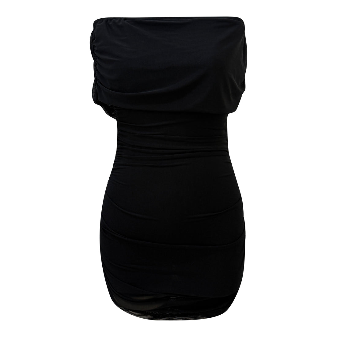 off shoulder mesh dress