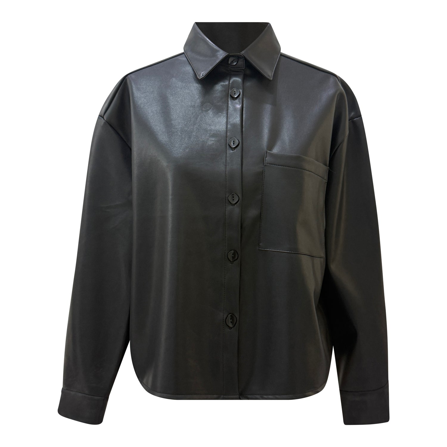vegan leather shirt