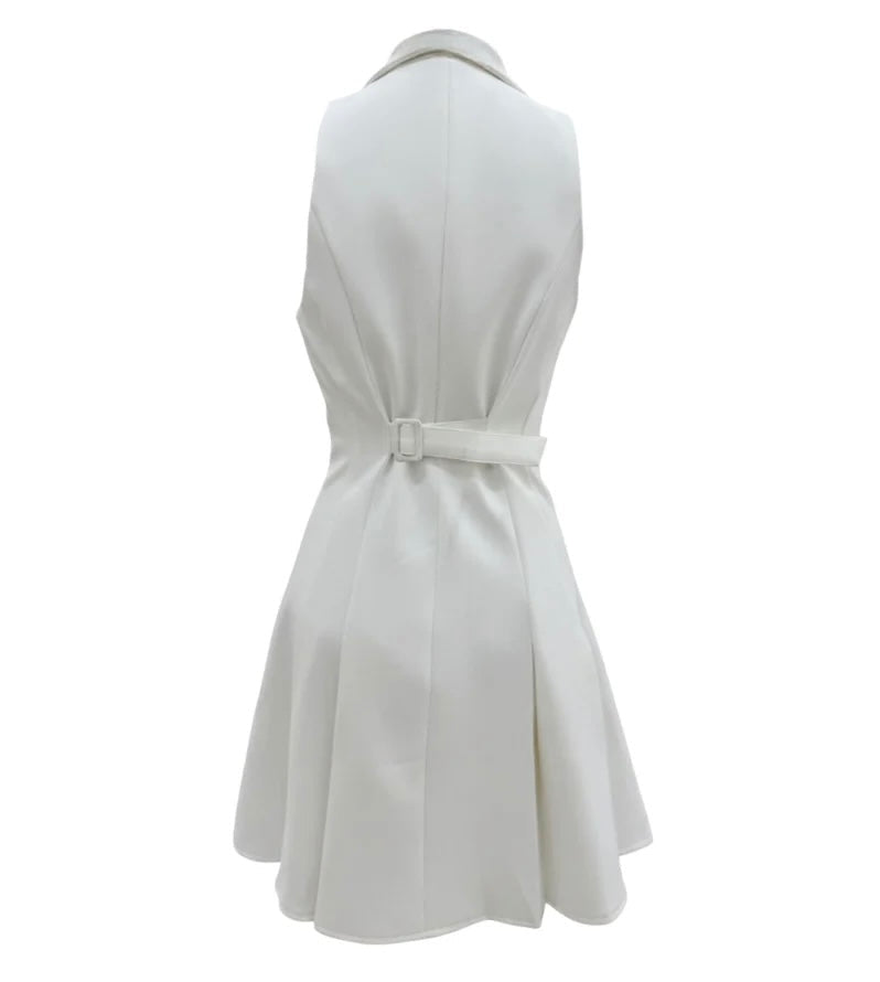 sleeveless blazer mini dress