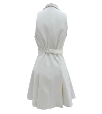 sleeveless blazer mini dress