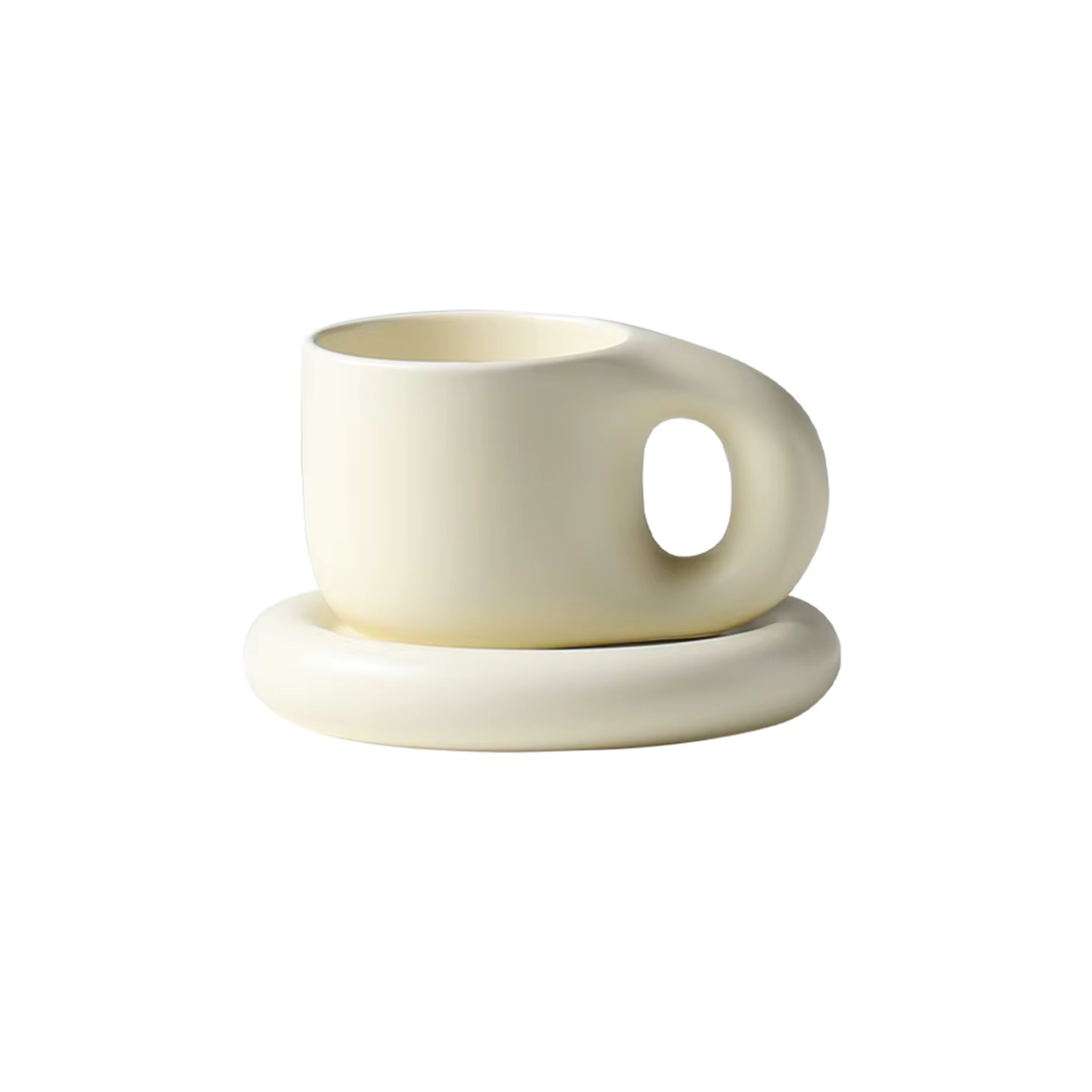 chunky mug and saucer