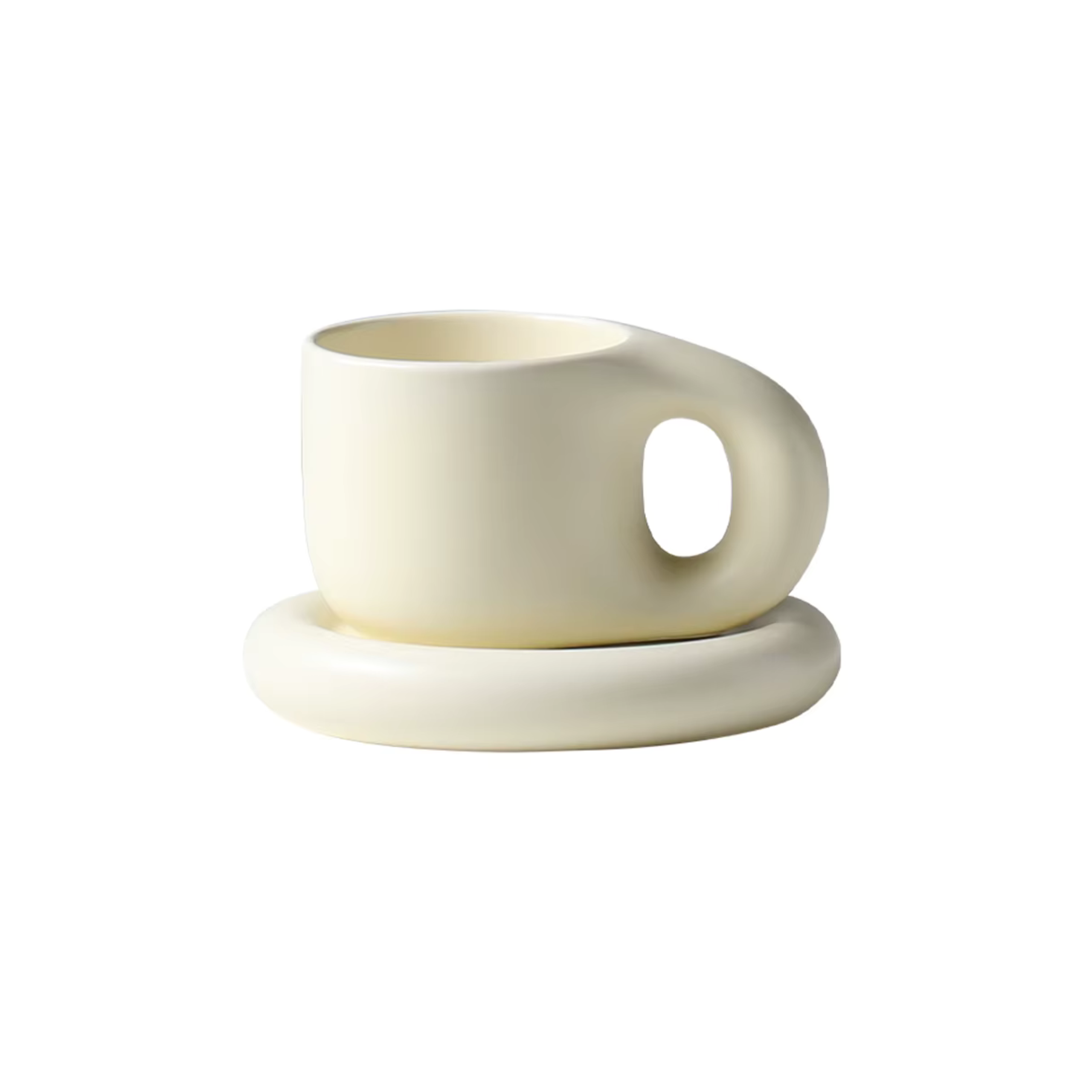 chunky mug and saucer