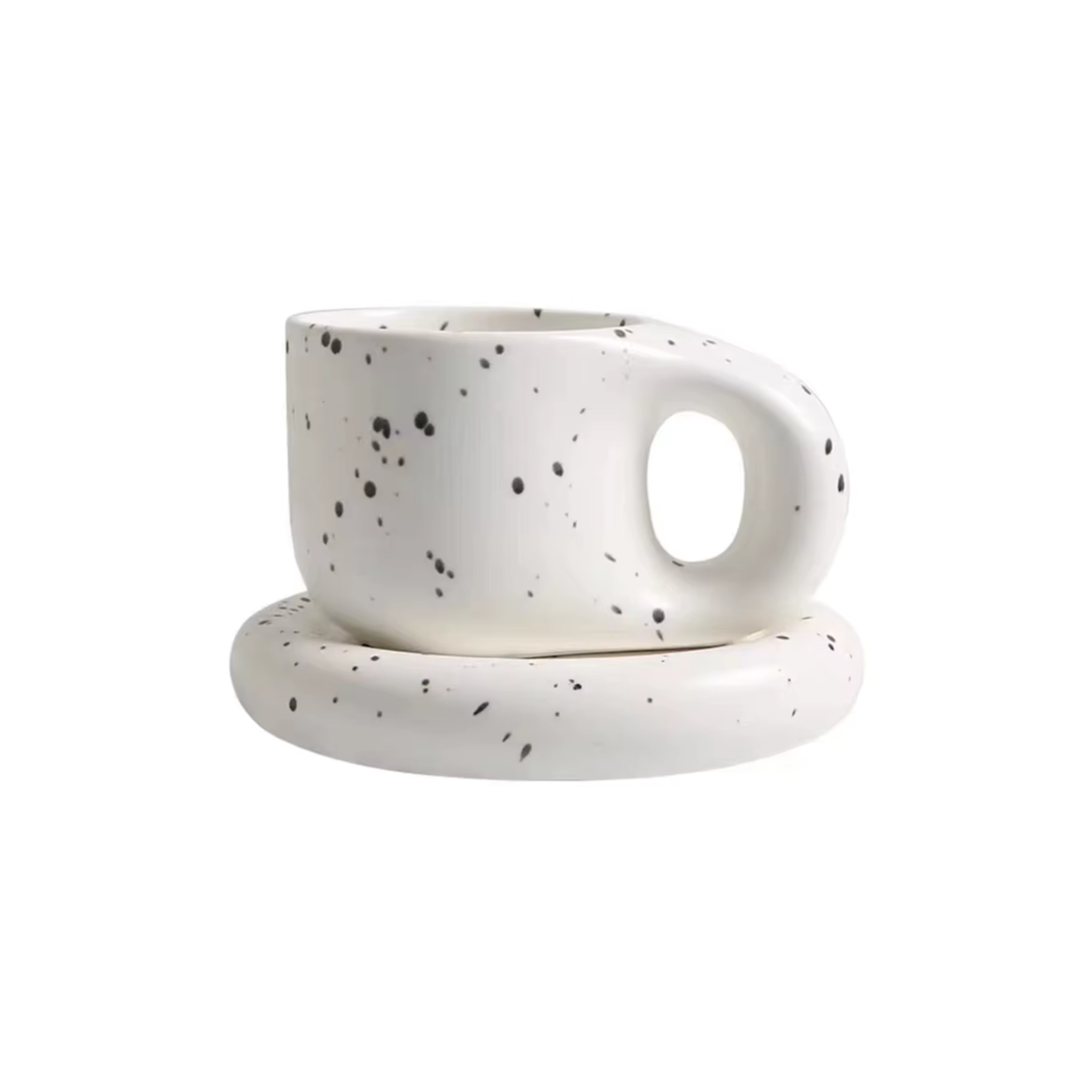 chunky mug and saucer