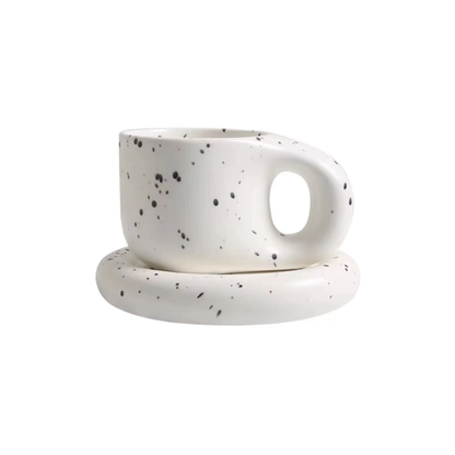 chunky mug and saucer