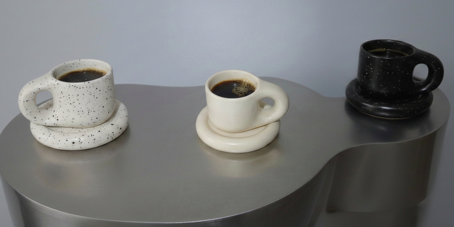 chunky mug and saucer
