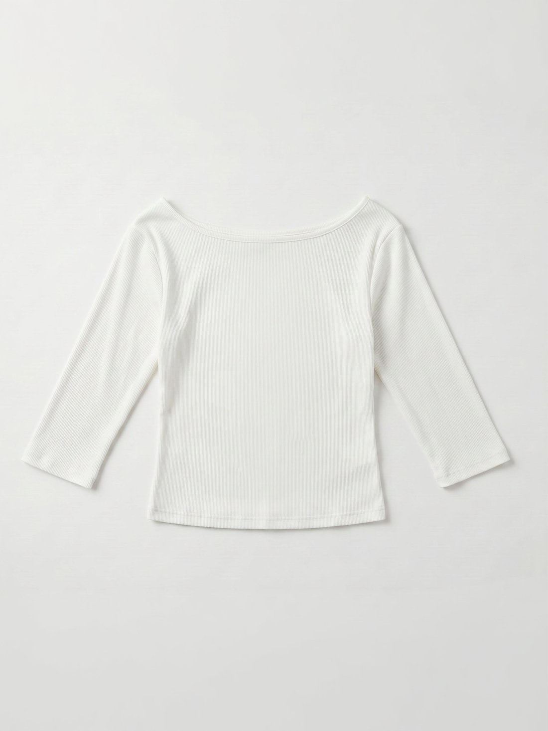 boat neck three-quarter top