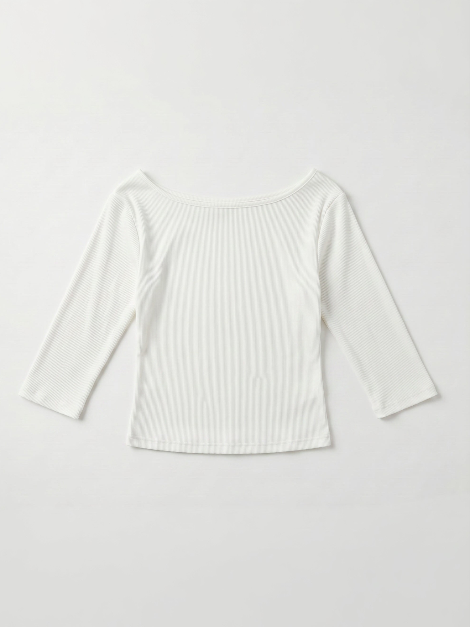 boat neck three-quarter top