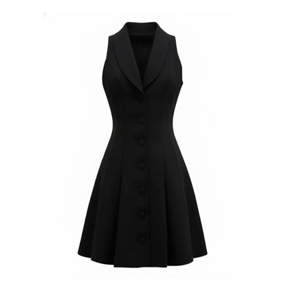 sleeveless blazer mini dress