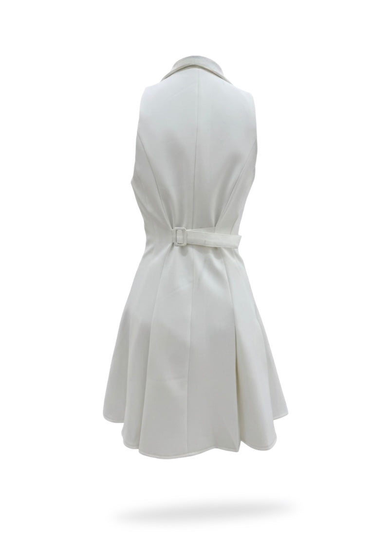 sleeveless blazer mini dress