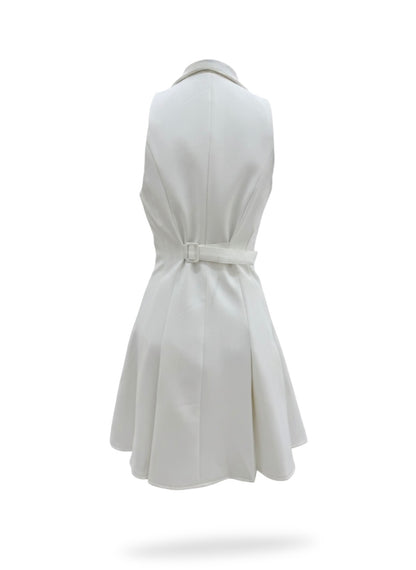 sleeveless blazer mini dress