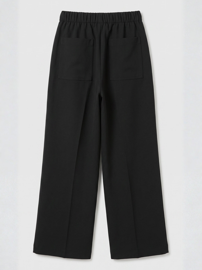 elastic waist tailored pants