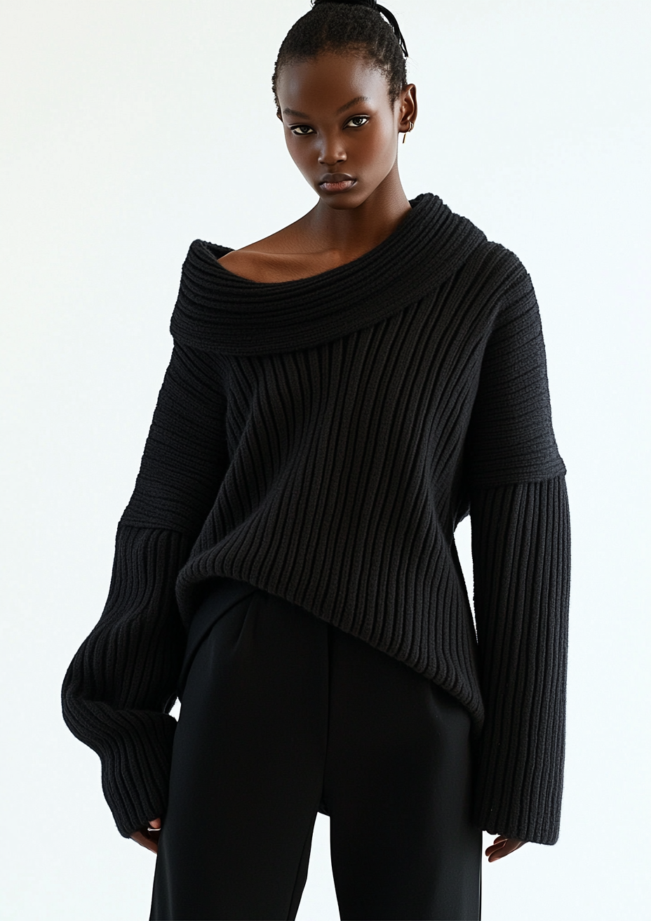 oversized high roll pullover
