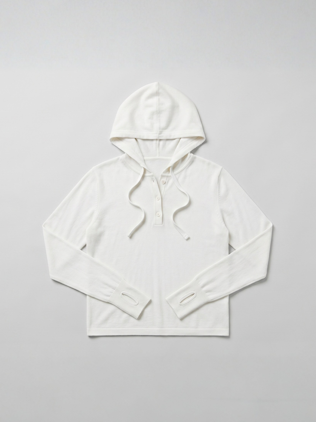 long sleeve henley hoodie