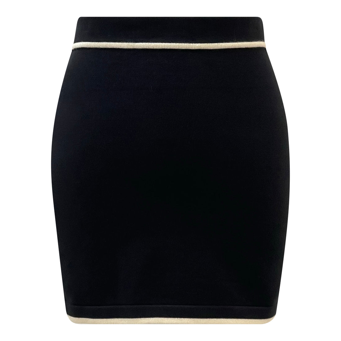 knit contrast mini skirt