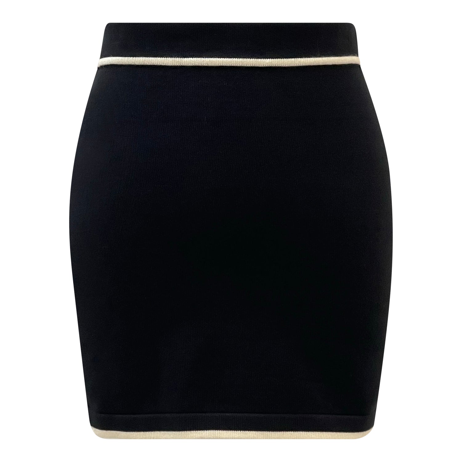knit contrast mini skirt