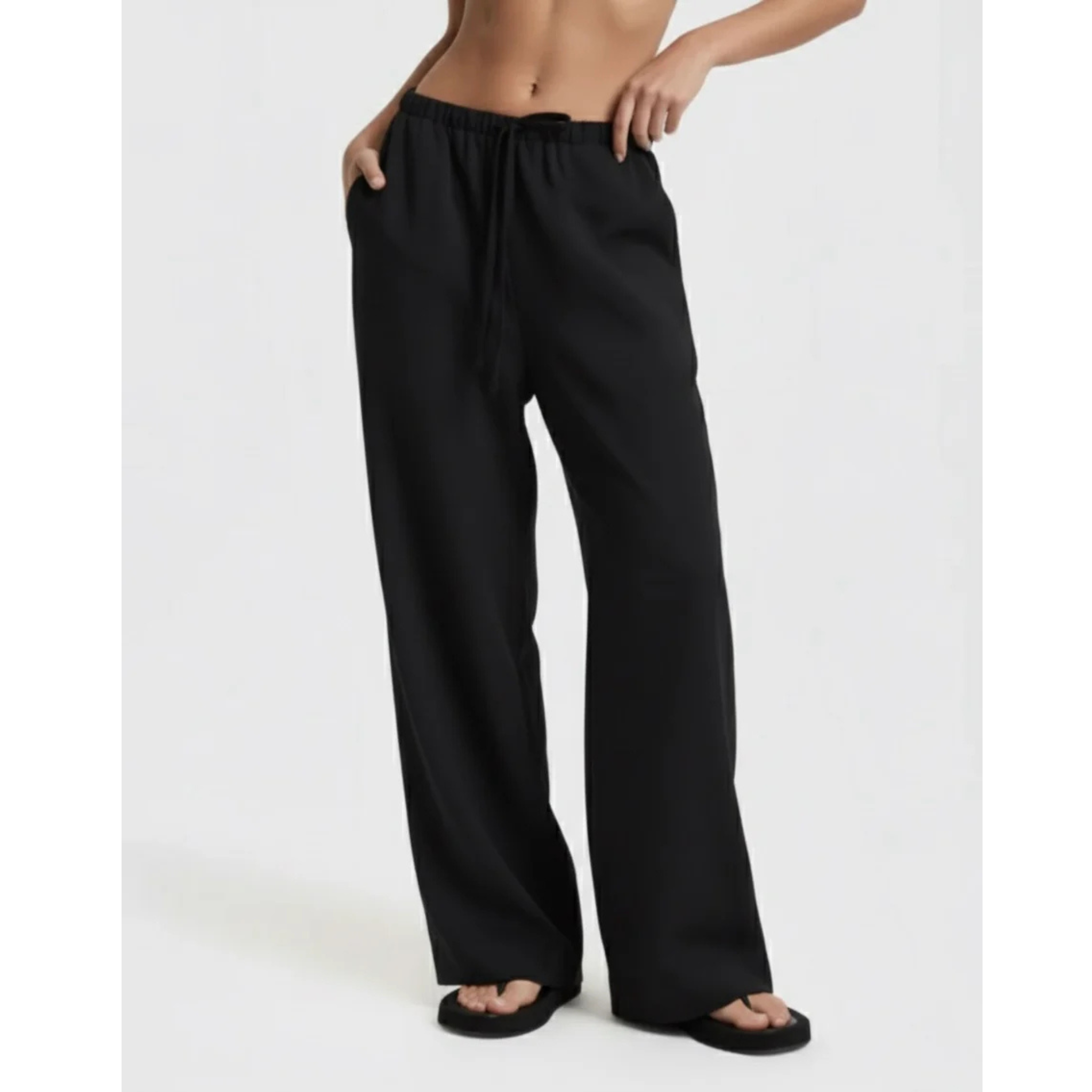 linen drawstring pant