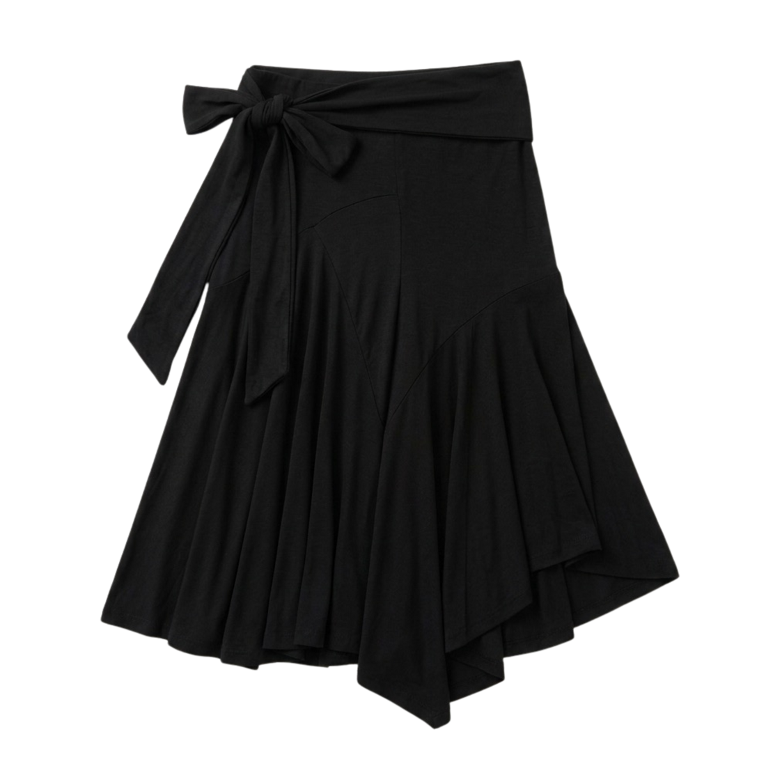 low waist midi wrap skirt